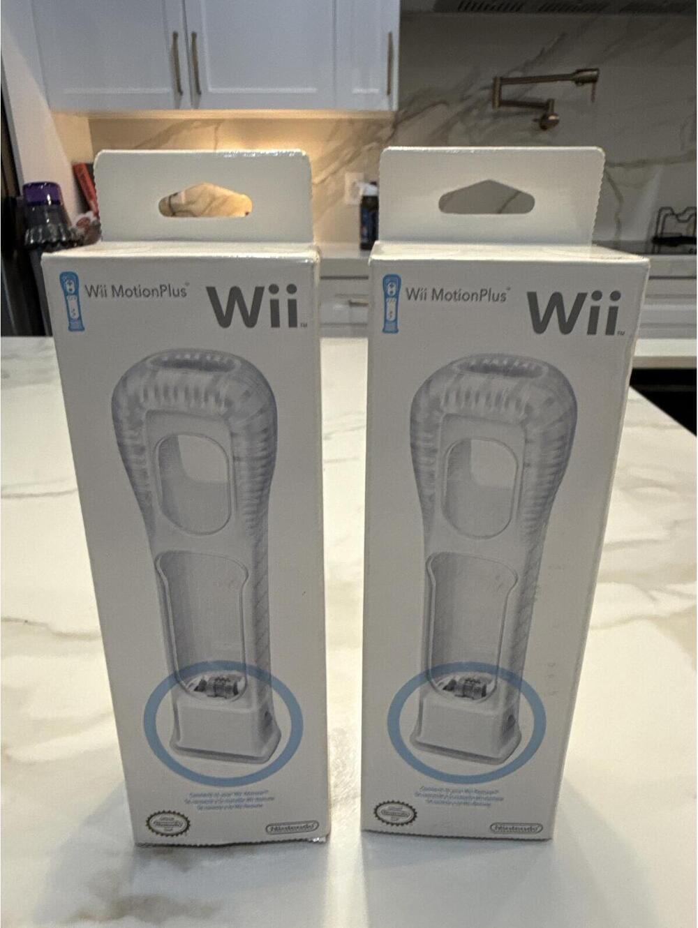 Official Nintendo Wii Motion Plus Adapter - White (New in Box/CIB) - Set of 2